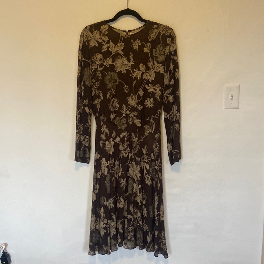 Vintage Calvin Klein Floral Silk Dress